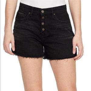 Black Distressed jean shorts size 27 William Rast